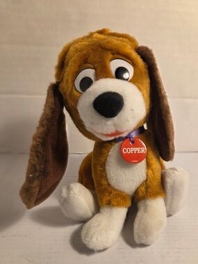 Disney Fox & The Hound Copper 6" Plush Doll VHS Exclusive Promo Vintage
